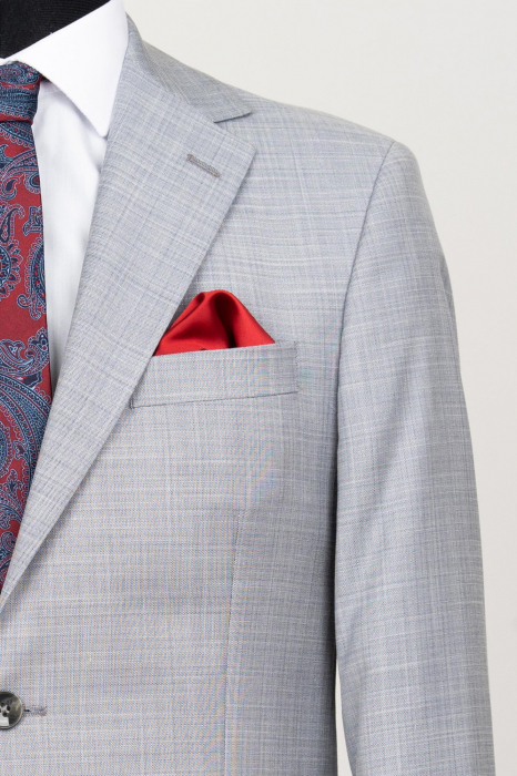 Costum slim fit gri-bleu [3]