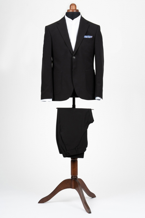 Costum slim fit negru Travel [3]