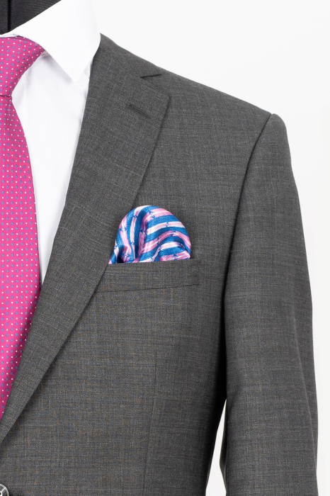 Costum slim gri 100% lână [3]