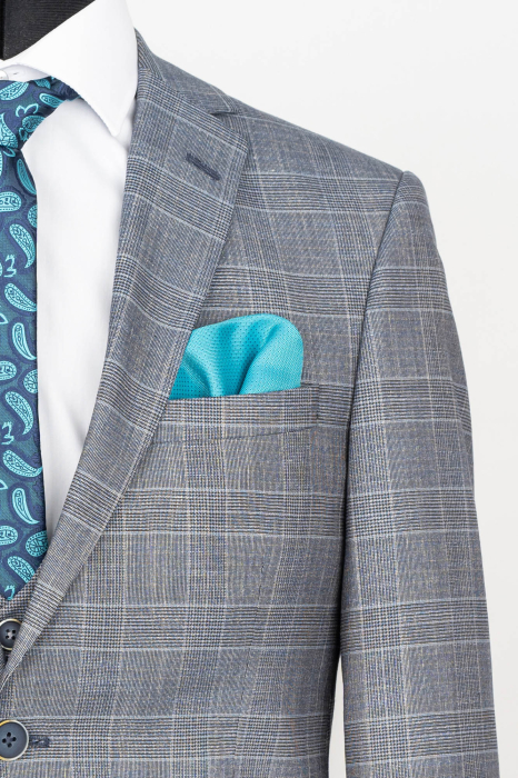 Costum slim gri caro cu vesta [3]