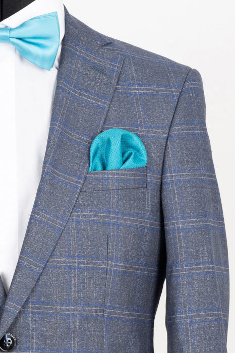 Costum slim gri carouri [2]