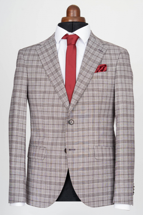 Costum barbati slim fit visiniu-caro [2]