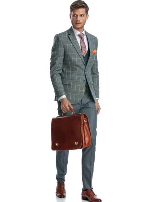 Costum vernil slim fit cu vesta  [2]