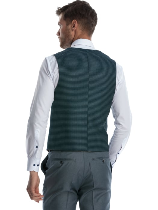 Costum vernil slim fit cu vesta  [4]