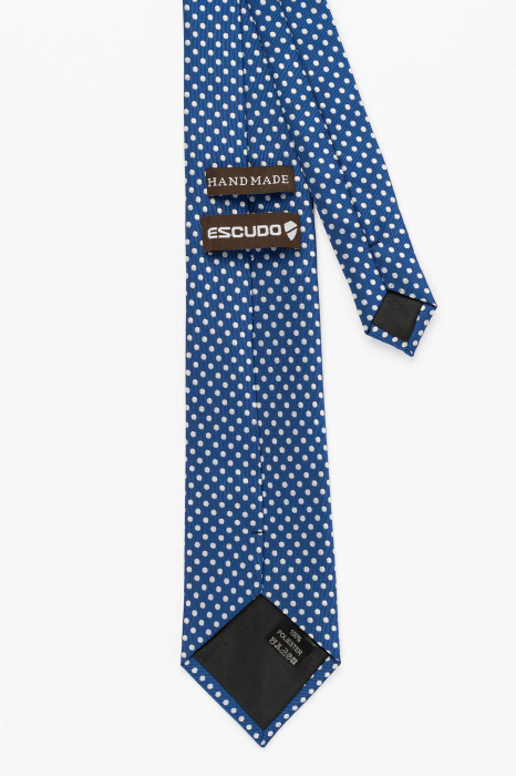 Cravata albastra cu buline albe [3]
