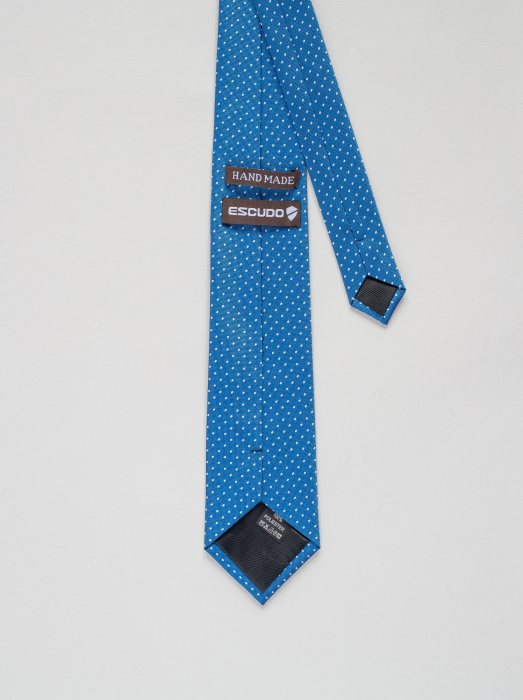 Cravata albastra cu picouri albe [3]