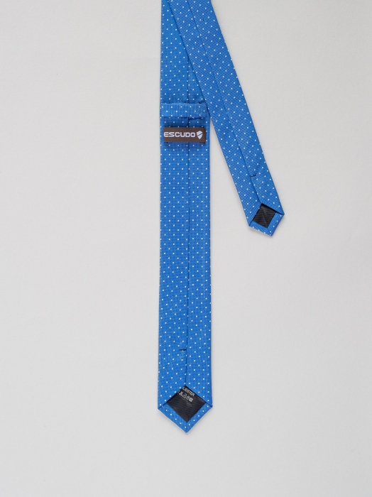 Cravata albastra cu picouri ingusta  [3]