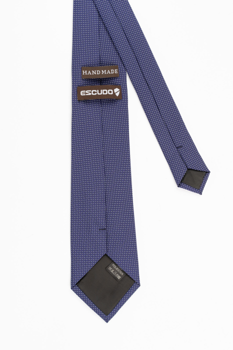 Cravata bleumarin cu buline albe [2]