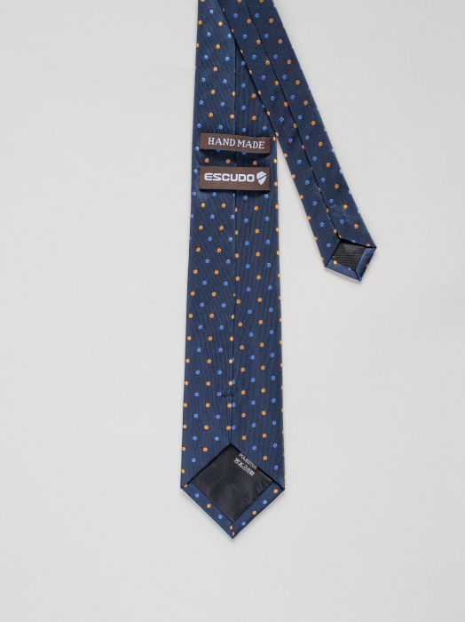Cravata bleumarin cu picouri colorate [3]