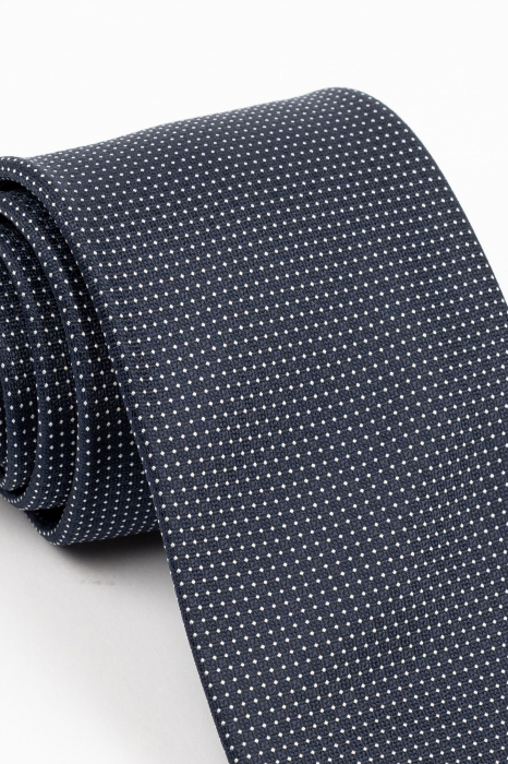 Cravata bleumarin cu puncte albe [2]