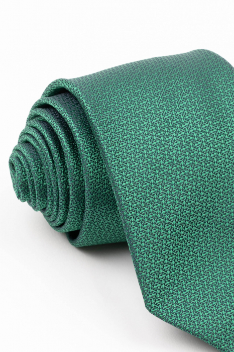 Cravata verde cu insertie neagra [2]