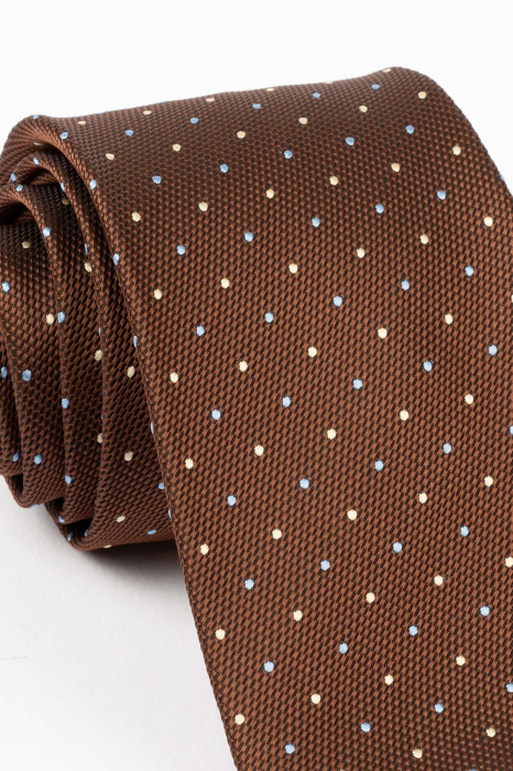 Cravata maro cu buline [2]