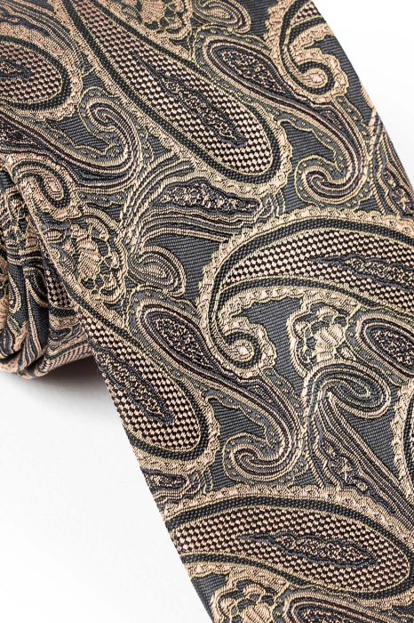 Cravata maro din matase naturala [3]