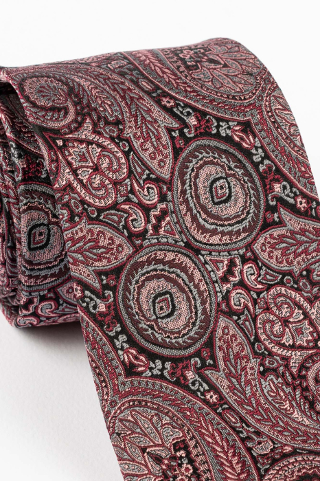 Cravata matase visinie cu imprimeu paisley [2]