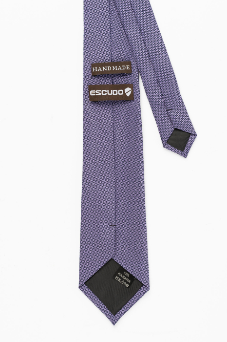 Cravata mov  cu motive geometrice negre [3]