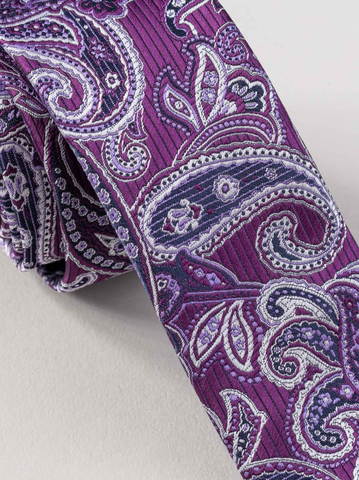 Cravata mov  model paisley ingusta [2]