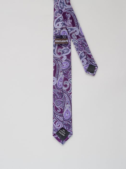 Cravata mov  model paisley ingusta [3]