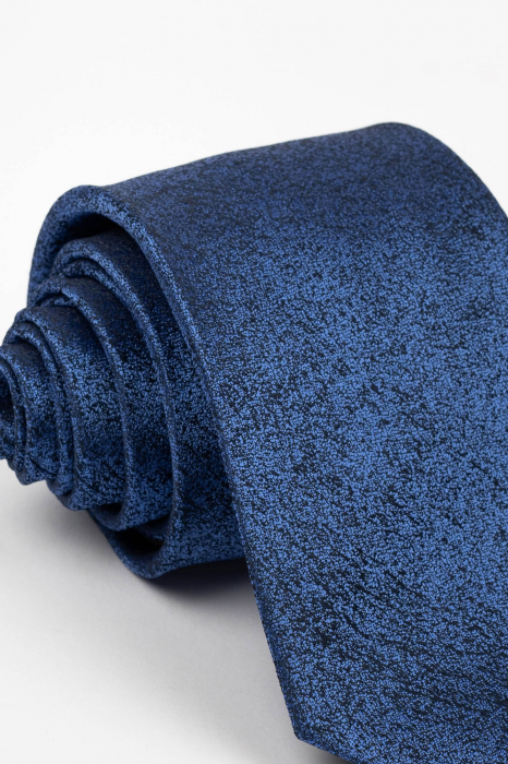 Cravata neagra cu imprimeu albastru [2]