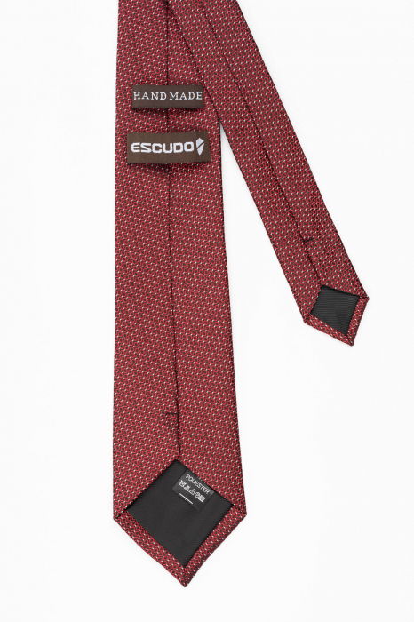 Cravata neagra cu insertie bordo si alba [3]