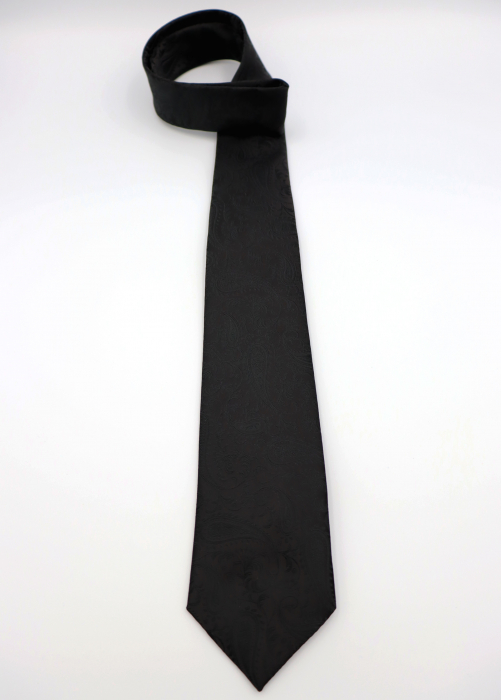 Cravata neagra cu model paisley [3]