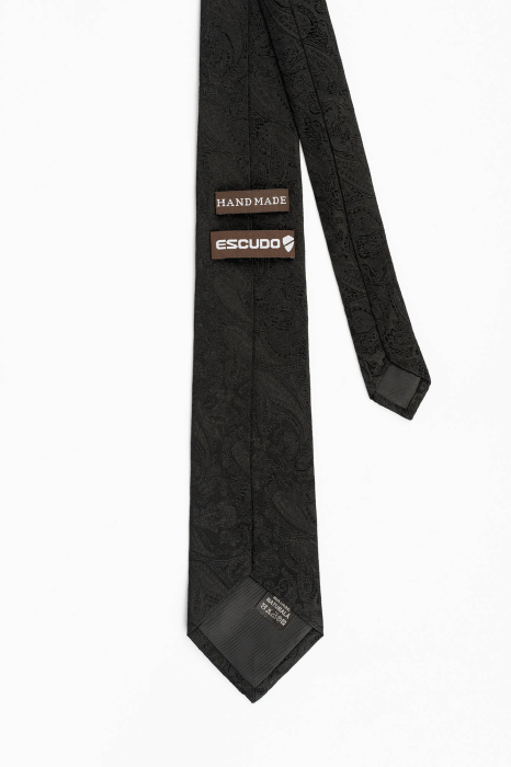 Cravata neagra cu paisley negru [2]
