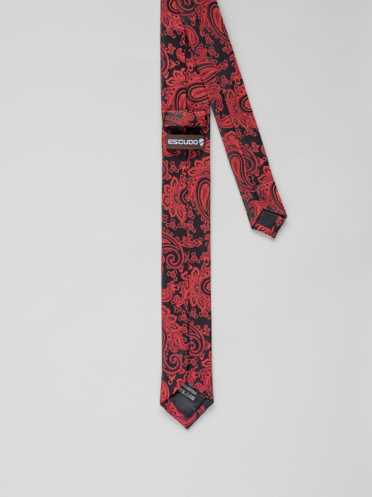 Cravata rosie model floral ingusta [3]