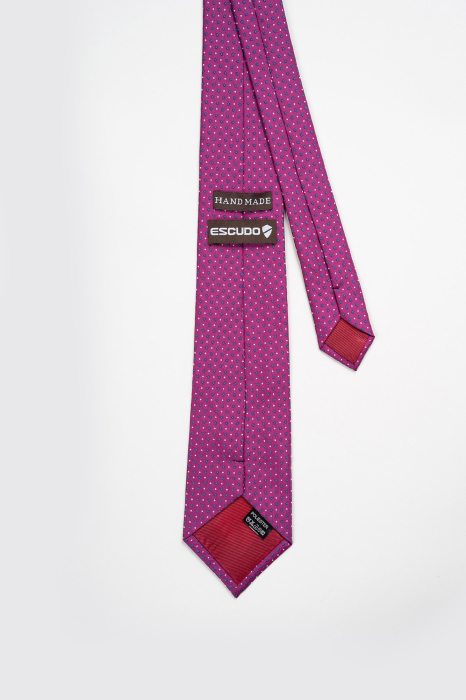 Cravata roz cu imprimeuri geometrice [2]