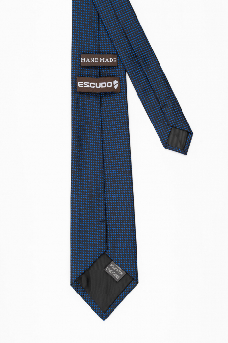 Cravata neagra cu insertie bleumarin [3]