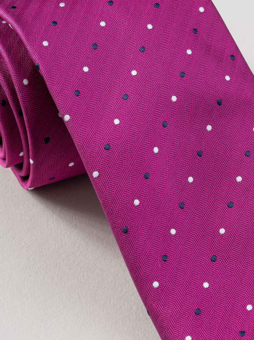 Cravata roz cu picouri [2]