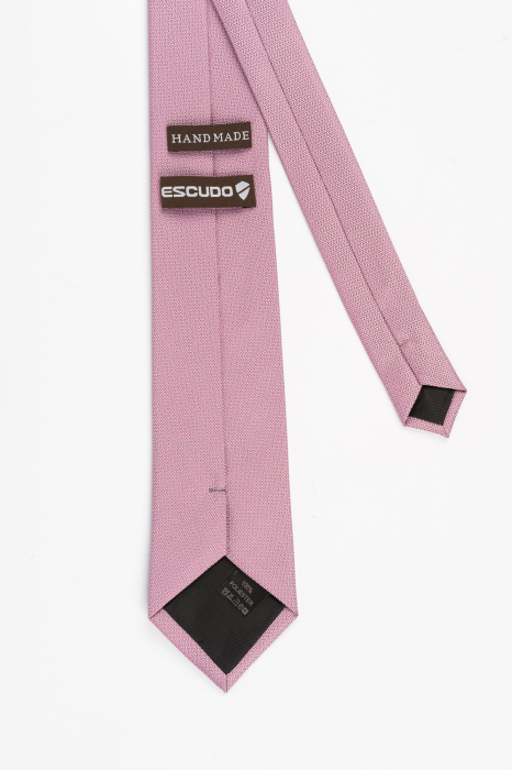 Cravata roz cu picouri negre [2]