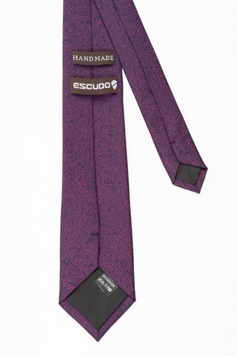 Cravata bleumarin cu insertie fucsia [3]