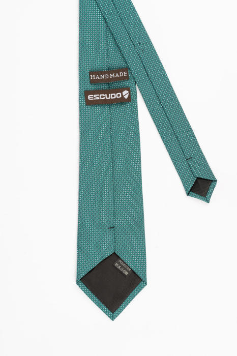 Cravata verde cu motive geometrice [3]