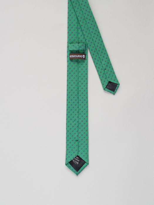 Cravata verde cu picouri ingusta [3]
