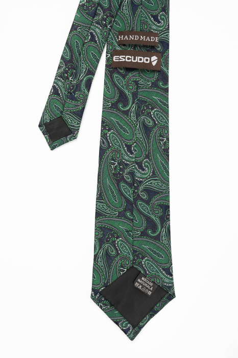 Cravata verde din matase cu model paisley [2]