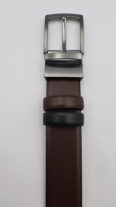 Curea piele naturală negru-maro REVERSIBILA [7]