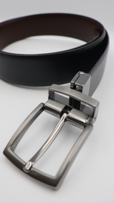 Curea piele naturală negru-maro REVERSIBILA [4]