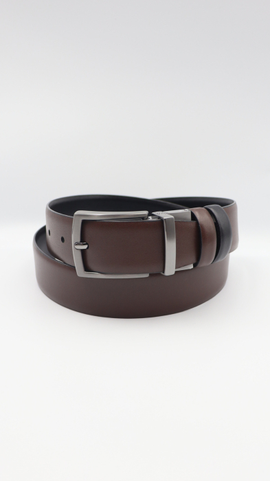 Curea piele naturală negru-maro REVERSIBILA [5]