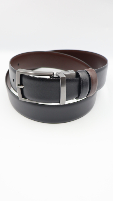 Curea piele naturală negru-maro REVERSIBILA [2]