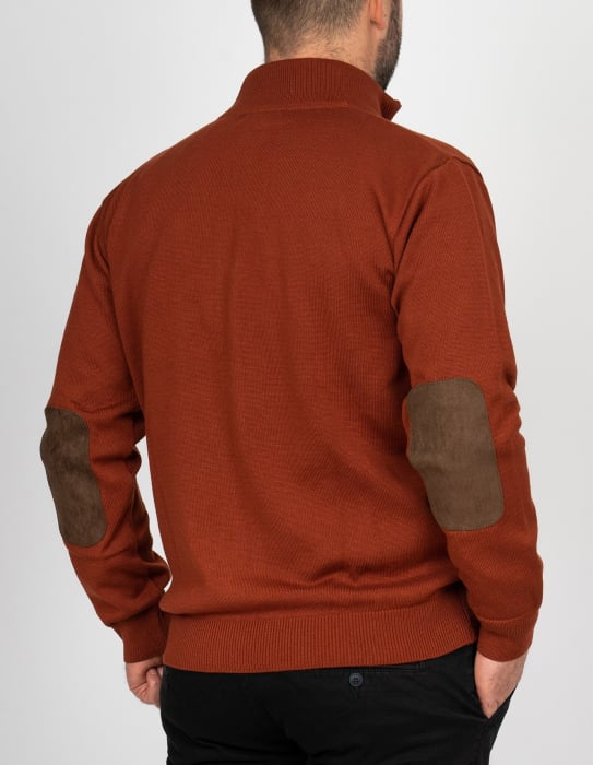 Jacheta cu fermoar barbati regular fit ruginie [3]