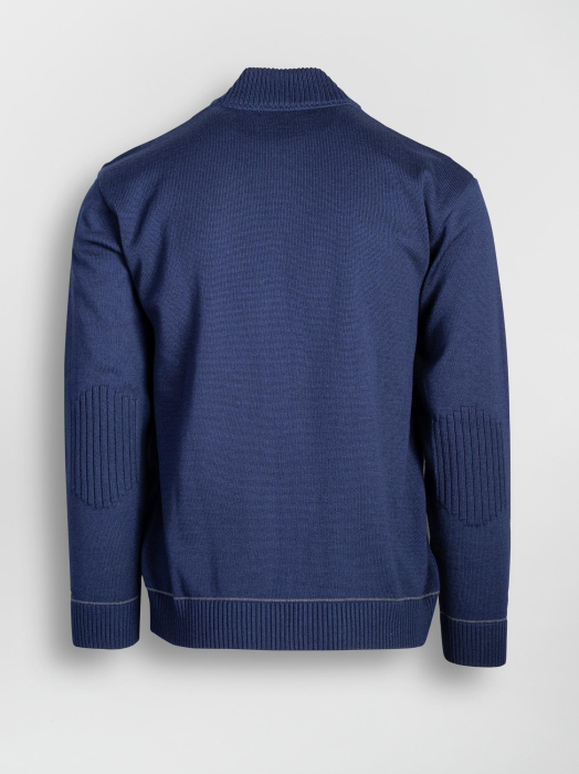 Jacheta cu fermoar regular bleumarin [2]