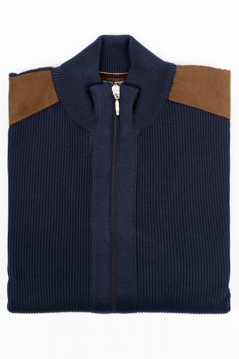 Jacheta regular fit bleumarin cu fermoar [2]