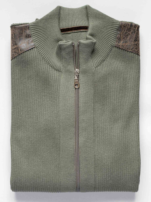 Jacheta tricotata regular oliv [2]