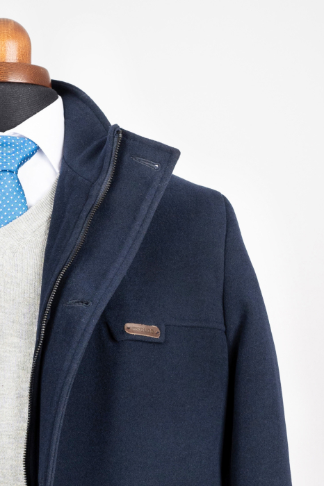 Palton scurt bleumarin slim [2]