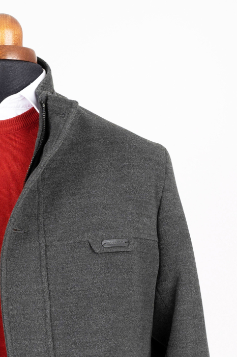 Palton scurt gri antracit slim [2]