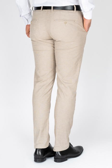 Pantaloni barbati chino slim bej [3]