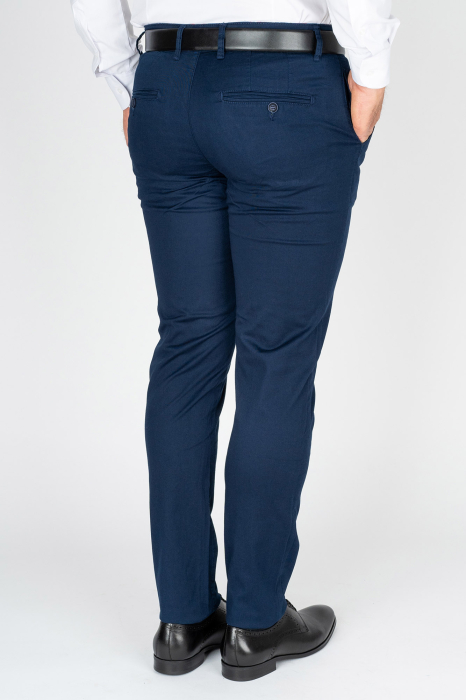 Pantaloni barbati chino slim-bleumarin [2]