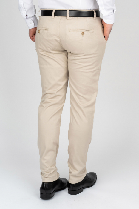 Pantaloni barbati chino slim capucino [2]