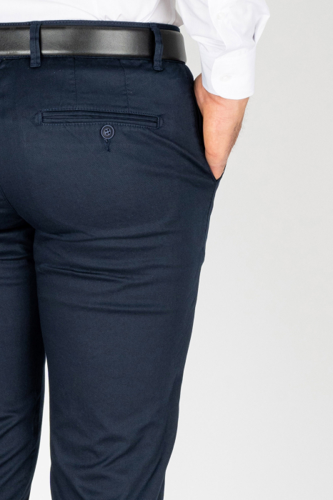 Pantaloni barbati chino navy slim [3]