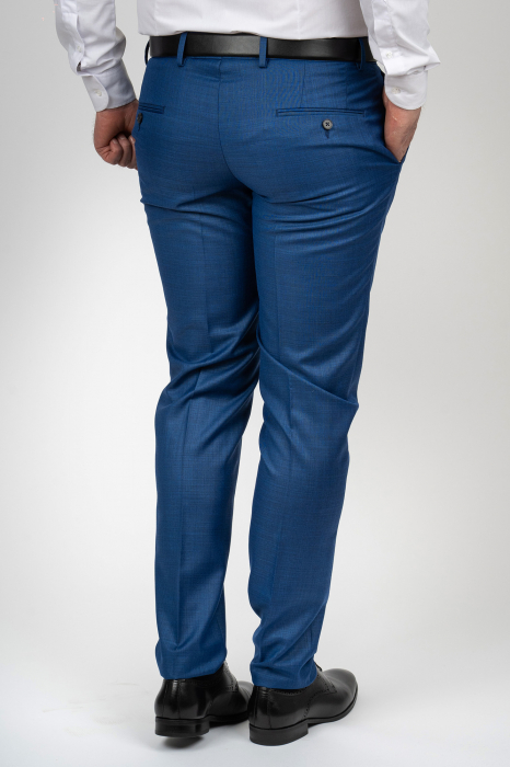 Pantaloni barbati stofa albastru-inchis regular fit [2]