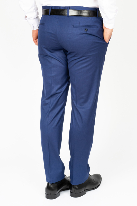 Pantaloni barbati stofa slim albastri [2]